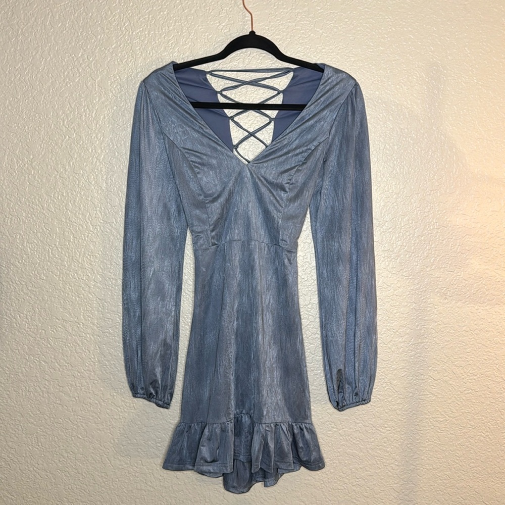 South Moon Under “A Love Like You” Blue Ruffle Dress Size: S